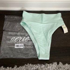 NWT Aerie ribbed high rise bikini bottoms